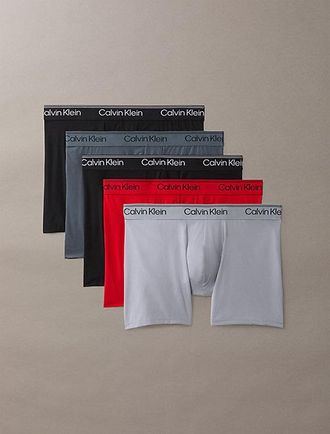 Calvin Klein 5 Pack Boxer Briefs - Microfibre Stretch