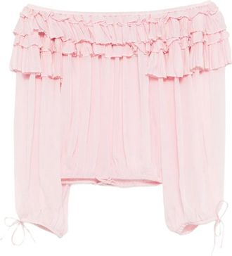Cynthia Rowley Blusa con ruches - Rosa
