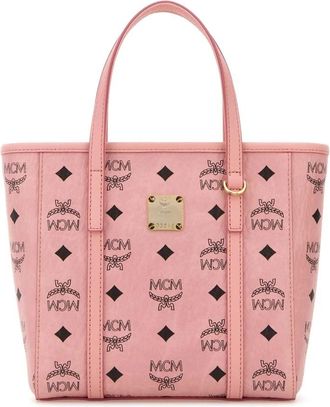 MCM Toni Top-Zip Shopper - Dames - Shoppers - Roze - ONE Size - Katoen - Tassen