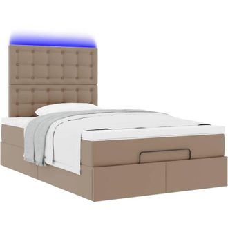 vidaXL Estructura Cama Otomana Colch&oacute;n Cappucino Cuero Sint&eacute;tico Vidaxl