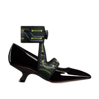 Dior Black Calfskin Mid Heel Womens Pumps