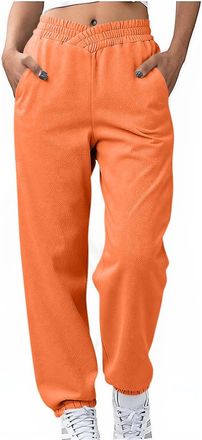 Generic Sweatpants Womens Plus Size Tracksuit Bottoms Joggers Pants with Pockets Sports Trousers Baggy Cross-Over Elastic Waist Trouser Casual Tapered Leg Swe