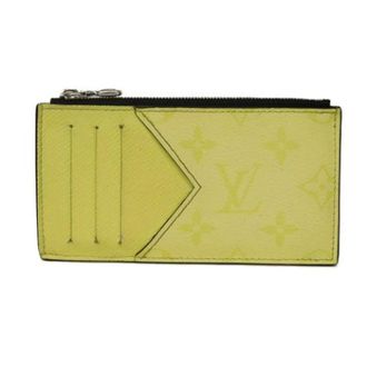 Louis Vuitton Pre-owned Wallets, female, Yellow, Size: ONE SIZE Pre-owned Coin Card Holder Leather Canvas Coin Case