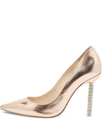 Sophia Webster 100mm Coco pumps - women - Leather/Leather/Leather - 36.5 - Gold