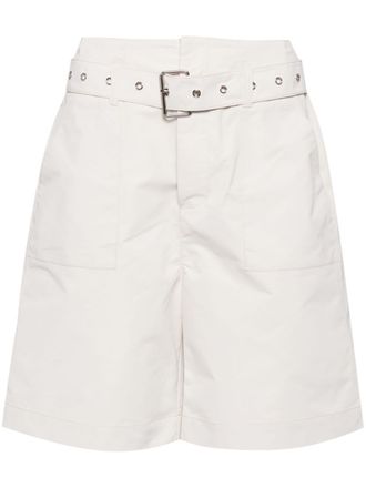 Izzue knee-length twill shorts - White