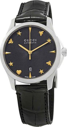 Gucci G-Timeless Automatic Black Dial Ladies Watch YA126469