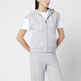 Max Mara Grey cotton-fleece gilet
