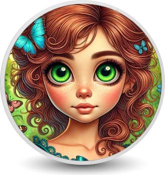 OEM Moneda De Plata Color Emerald Gaze De 1 Oz