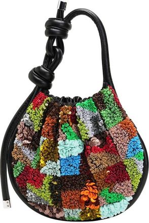 Behno Ina Mini Potli Wave Quilt Bag in Black/red Multi at Nordstrom