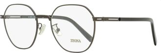 Ermenegildo Zegna Mens Geometric Round Eyeglasses EZ5270-H 009 Matte Gunmetal 53mm