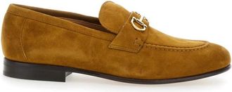 Ferragamo Bruine Platte Mocassino Schoenen Lage Hak - Dames - Loafers - Bruin - 36 1/2 EU - Leer - Schoenen