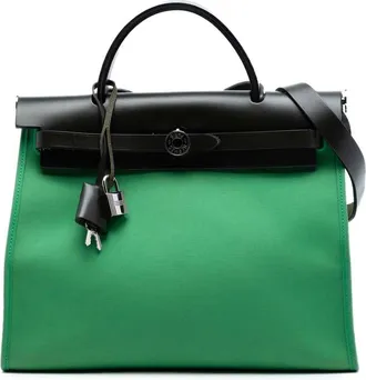 Herm&egrave;s Pre-owned Hermes Toile Herbag Zip 31 Ladies U3LJ3F5X4Z6Y50GQ