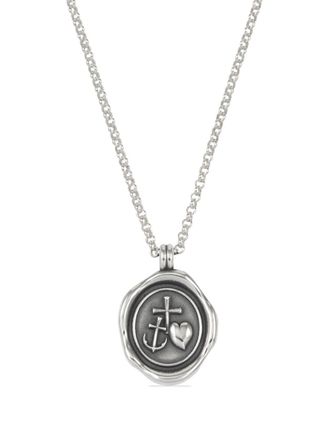Dower & Hall Hope medallion sterling-silver necklace - men - Sterling Silver - One Size