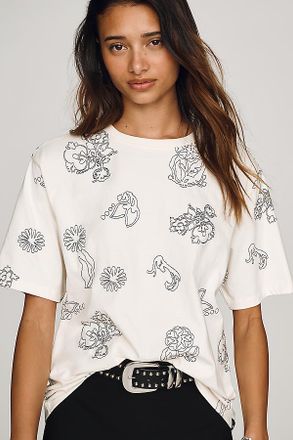 Scotch & Soda Cotton Embroidered Tee