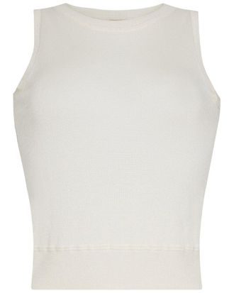Adam Lippes Cashmere & Silk-Blend Knit Shell