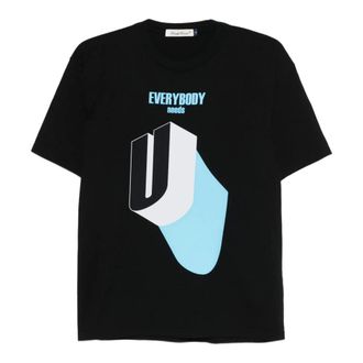 Undercover T-shirt met print - Heren - Tops - Zwart - Maat: M Katoen