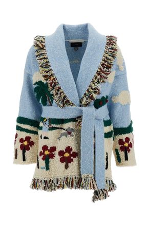 Alanui Casa Alanui Fringed Wool-Cotton Cardigan