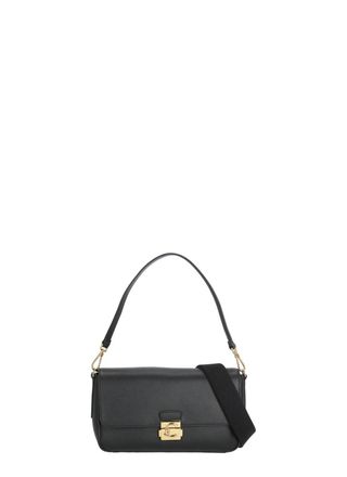Coccinelle Medium Leather Shoulder Bag With Gold-Tone Lock Closure