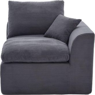 Urban Meuble Sill&oacute;n de 1 plaza en pana gris oscuro, estilo minimalista