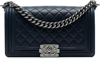 Chanel Tweedekans Oude Medium Gequilt Lamsleren Boy Flap
