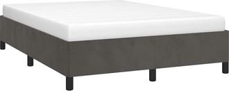 vidaXL Estructura De Cama Sin Colch&oacute;n, Gris Oscuro, 137x190 Cm, Terciopelo Vidaxl