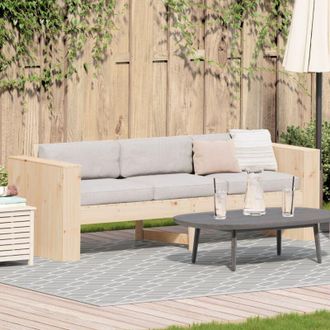 vidaXL vidaXL Divano da giardino Marrone 185.5 x 60 x 62 cm