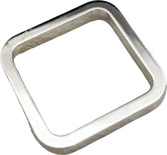 Anaya with Love Modern Curves Metal Napkin Rings- Set of 4 in Shiny Silver at Nordstrom