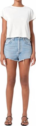 A Gold E Ridley High Rise Short In Capture