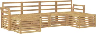 vidaXL Conjunto De Sof&aacute;s De Exterior 6 Uds. Blanco Vidaxl