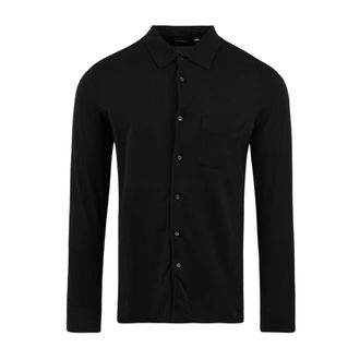 Aspesi Cotton Jersey Shirt - Heren - Casual Overhemden - Zwart - L - Katoen - Overhemden