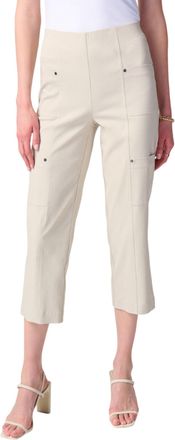 Joseph Ribkoff Multi-Pocket Straight Leg Pants In Khaki