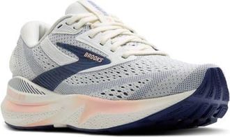 Brooks Adrenaline GTS 24 Running Shoe in Grey/blue Ribbon/peach at Nordstrom, Size 9.5