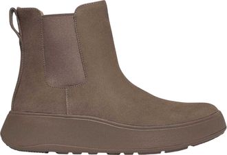 FitFlop Fit Flop Dames/Dames F-Mode Suede Flatform Chelsea Laarzen (Grijs)
