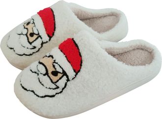 Generic Christmas Slippers for Women Men Lightweight Memory Foam Fluffy Slippers Warm Cozy Plush Fuzzy Cushion Shoes Slip-on for Indoor and Outdoor