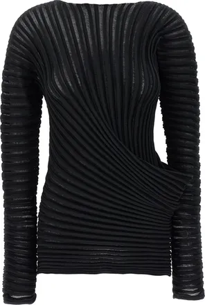Issey Miyake Black Polyester Womens Shirt