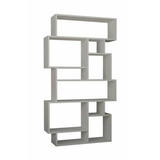 Dmora Dmora - Estante Para Libros Issachar, Estante De Oficina, Porta Libros M&oacute;vil, Biblioteca, 96x26 H169 Cm, Blanco