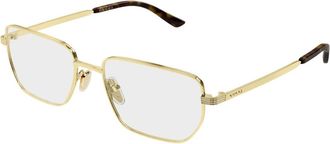 Gucci Rechthoekig Optisch Montuur - Dames - Brillen - Geel - 54 MM - Accessoires