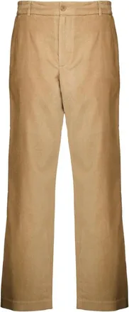 Moncler Broek met elastische tailleband - Heren - Wijde Broeken - Beige - M - Katoen - Broeken