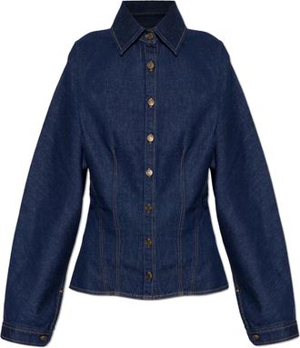 A Gold E Devon Shirt - Dames - Spijkeroverhemden - Blauw - L - Katoen - Overhemden