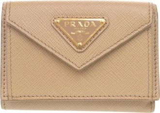 Prada Beige Saffiano Wallet (Tri-Fold) (Pre-Owned)