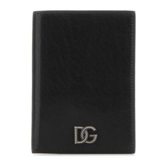 Dolce & Gabbana Wallets & Cardholders, male, Black, Size: ONE SIZE Calfskin Passport Holder