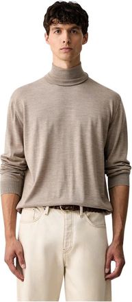 Paul & Shark Pullover met col - Heren - Coltruien - Beige - L - Wol - Truien & Vesten