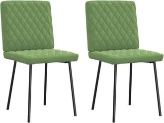 vidaXL Vidaxl - Sillas de comedor 2 unidades terciopelo verde claro
