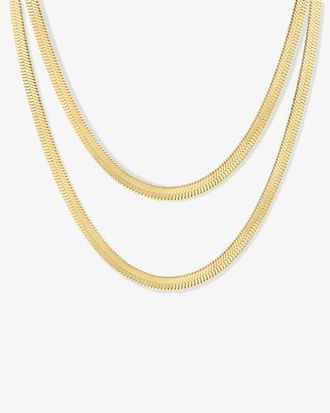 BEN ONI Herringbone Necklace Set, 5 mm in Gold at Nordstrom