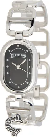 True Religion Logo Charm Bracelet Watch, 28mm in Silver at Nordstrom Rack