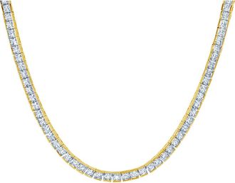 Crislu Princess Cubic Zirconia Tennis Necklace in Gold at Nordstrom