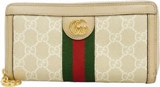 Gucci Beige Pvc Long Wallet (Bi-Fold) (Pre-Owned)