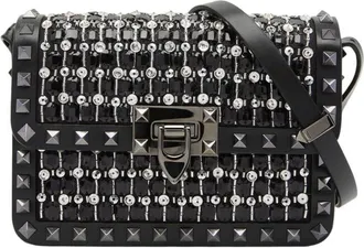 Valentino Garavani Small Rockstud23 Embroidered Shoulder Bag