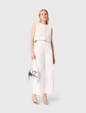 Maje Balloon Suit Trousers - White - Maje
