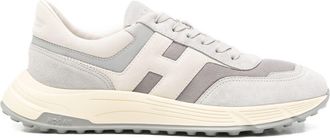 Hogan Layered Silk and Nylon Sneakers